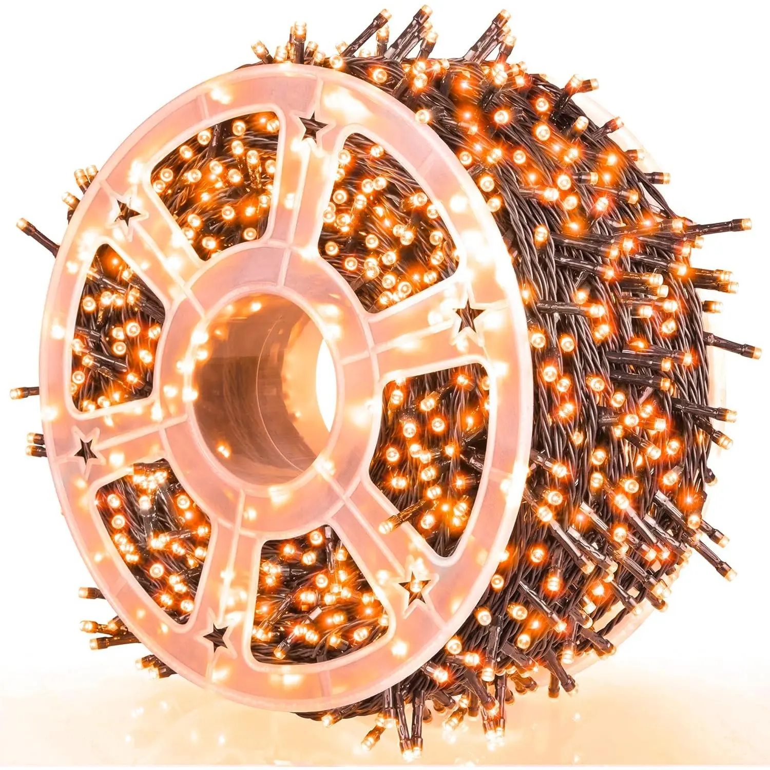500 LED Orange Halloween String Lights, 8 Modes Plug-in for Indoor Outdoor Yard Party Wedding Garden Home Decorations
