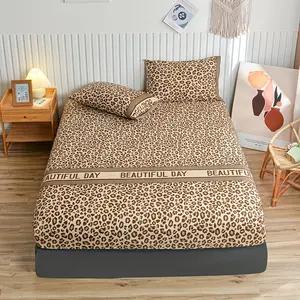 Beautiful Day Leopard Print Bed Sheet Set, Three-Piece Comforter Cover, Soft & Stylish Design, Ideal Gift for Home Decor, Soft Bedding Sets