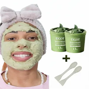 Holy Basil Bubble Deep Mask – Holy Basil & Carbonated Water for Cleansing Pores & Blackheads, Suitable for All Skin Types, Vegan Clay-to-Bubble Wash-Off Mask (90g / 3.17 oz)