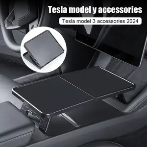 Table Tray Center Console Foldable Table Laptop Desk For 2024 Tesla Model Y/3