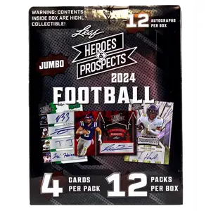 2024 Leaf Heroes & Prospects Football Hobby Jumbo Box
