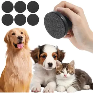 Dog Nail File with 6Pcs Replaceable Filing Disc, Dog Scratch Board for Safe and Easy Nail Care, Dog Nail Scratch Board Ensures Smooth and Healthy Nails for Dogs and Cats ergonomic wooden handle
