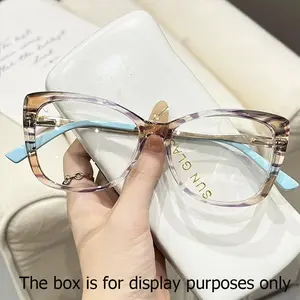 GIGULA Fashion Trend Square Round Big Frame Anti-Blue Light Reading Glasses for Presbyopia, for Book Reading and Daily Use, Reading Eyeglasses