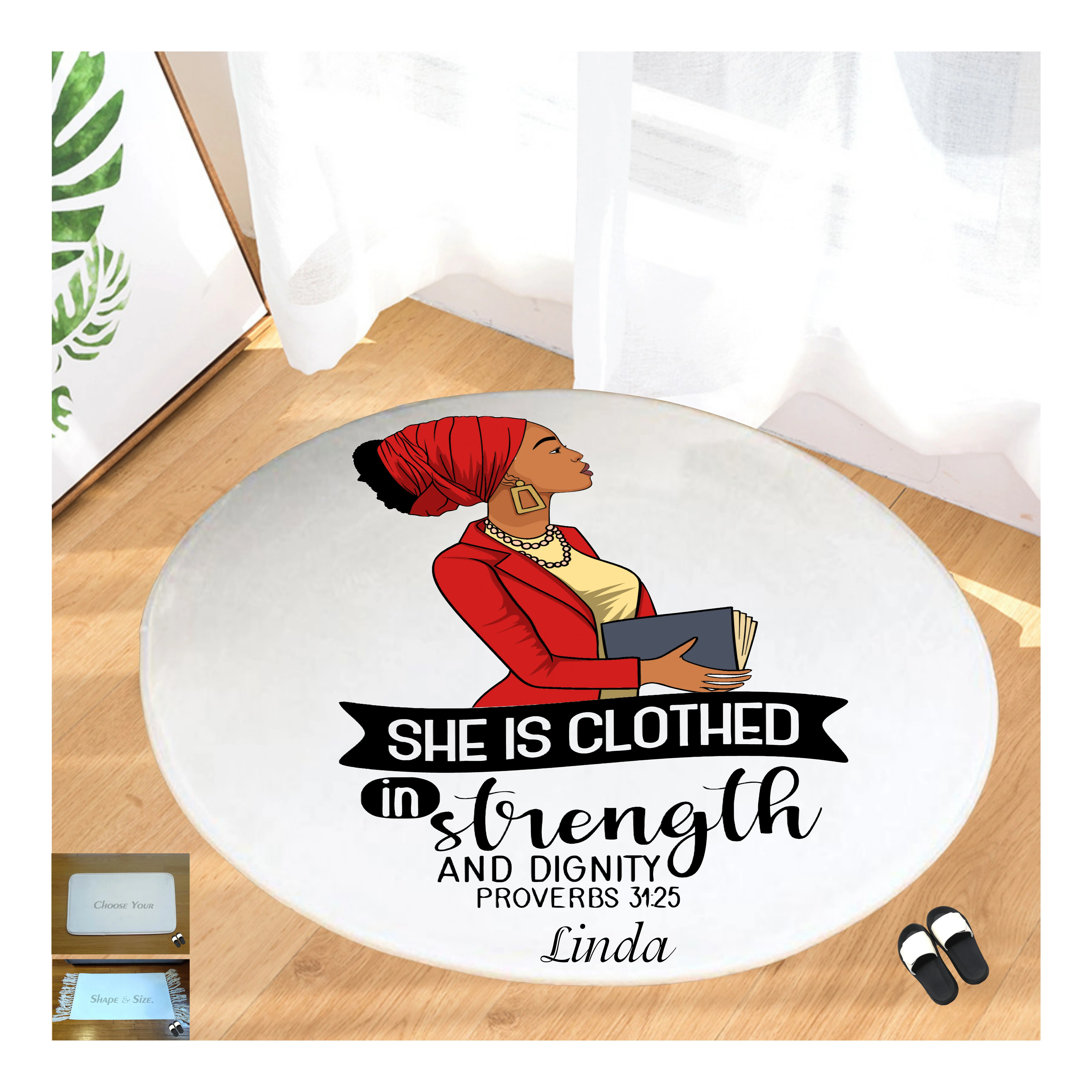 Customized Prayer Mat with Bible Verse & Your Name, Anti-Skid Base, Bedside Comfort Gift for Daily Devotion, Ideal for Family and Friends