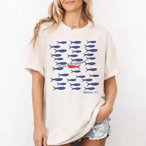 Comfort Colors Called To Be Different Shirt, Christian Fish Shirt, Romans 12:2 Bible Verse Graphic Tee, Gift for Christians