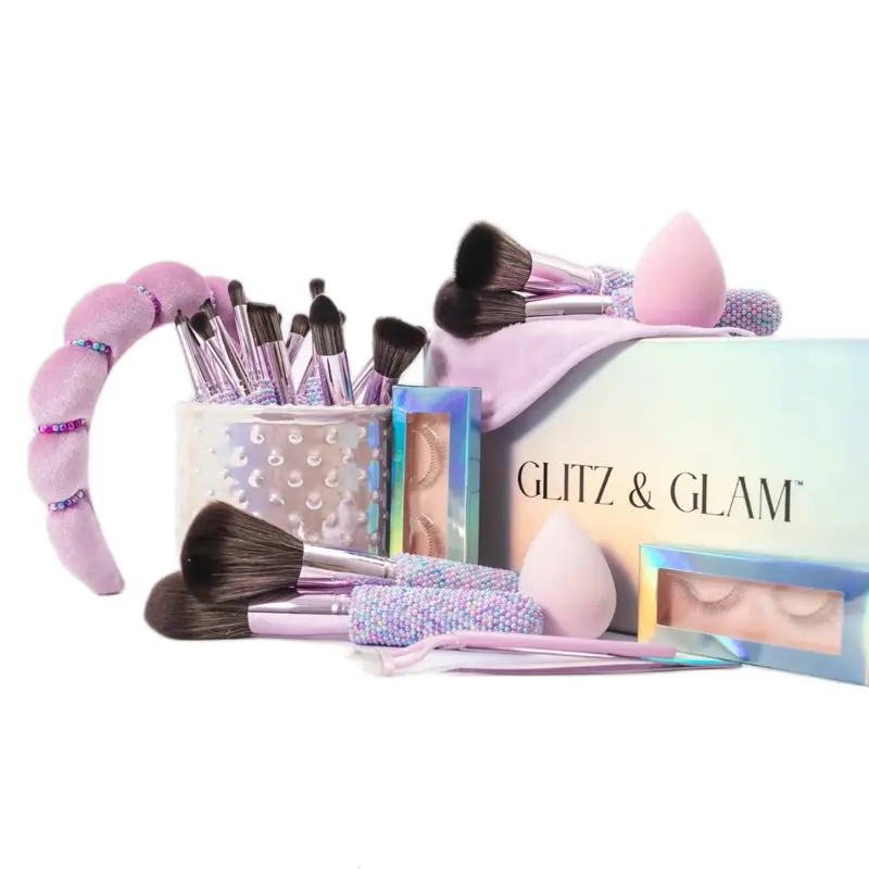 PEARL BLING Mega Glitz & Glam | 30pc Essentials Collection Brush Set