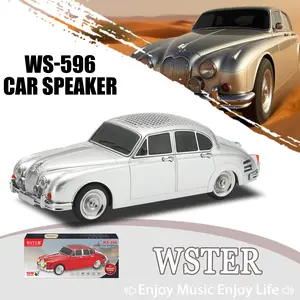 WSTER WS-596 Luxury Retro Car Model Bluetooth Speaker with USB TF Card AUX FM Interface Radio TWS Pairing for Home Outdoor Beach Stereo Audio Birthday Gift TikTokShopBlackFriday Gift Recommendations for Christmas