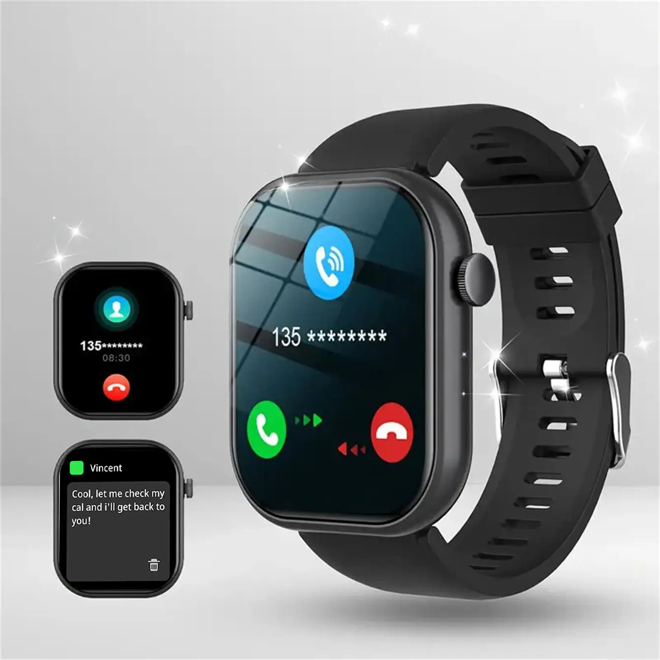Smart Watch with Wireless Calling/Dial, Multiple Sport Mode, Calling Reminder and Rejection, Sms Reminder, Custom Wallpaper, Smart & Wearable Devices