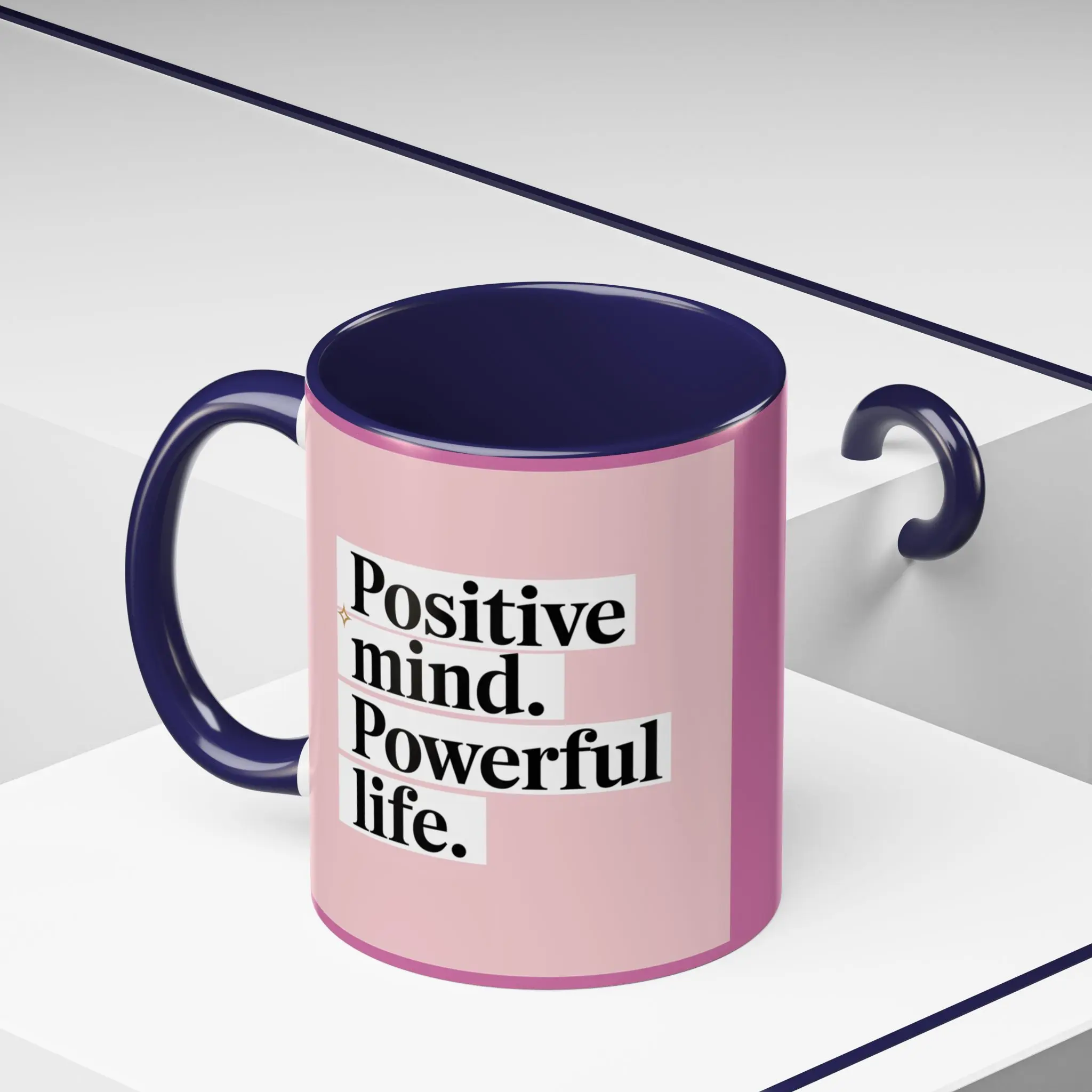 Positive Mind Powerful Life Coffee Mug - Inspirational Gift, Motivational Mug, Coffee Lover, Home Decor, Self-Care