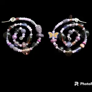 Lavender Love Mermaid Spiral Earrings with Shell and Bead Design for Elegant Looks