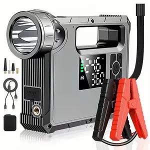 Car Battery Charger Jump Starter with Air Compressor, 2000A Jumper Box for Car Battery Portable Booster Jump Pack, 12V Jumpstart Combo 150PSI Car Tire Inflator Air Pumps (All Gas/Up to 10L Diesel), Air Pumps, Truck Accessories