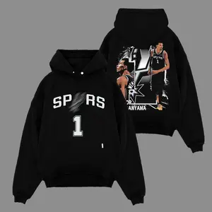 [Go-Sports] 'The Alien' Victor Wembanyama 1 For Spurs Nation Premium Cotton Hoodie Sweatshirt T-Shirt (Made In US), Wemby 1 Fans Shirt, Game Day Outfits, Gift For SA Spurs Basketball Fans, Basketball Graphic Tee Hoodie