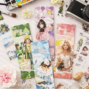 20pcs Retro Character Sticker Book Pack, Lightweight Tale Series Gift Envelope Card Decoration Craft DIY Scrapbook Journal Diary Decor Themed Decal Stickers, Stickers Kit
