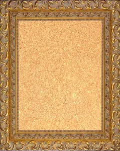 Framed Cork Board - Ornate Gold Finish Frame