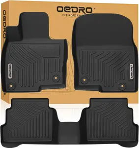 YITAMOTOR All-Weather Floor Mats Fit for 2017-2025 Mazda CX-5, Unique Black TPE Mazda CX-5 Floor Liners, 1st and 2nd Row: Front, Rear, Full Set Liners
