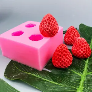 Fruit Strawberry Silicone Mold Fondant Chocolate Jelly Making Cake Tools Decorating DIY Plaster Clay Resin Art Silicone Baking Mold