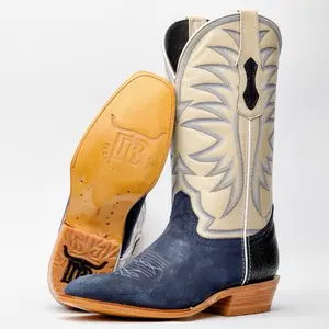 Blue Jean Rough-Out Boots - French Toe