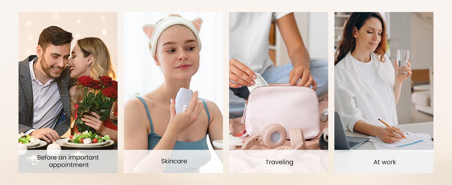 Avorla & Aphrona Cordless Galvanic SPA EMS Facial Device Micro-Current Face Tool FDA Cleared Boost Absorption Skin Lifting Rechargeable Skincare Tool with LED Indicators Black Care Tool Set Micro-Infuser