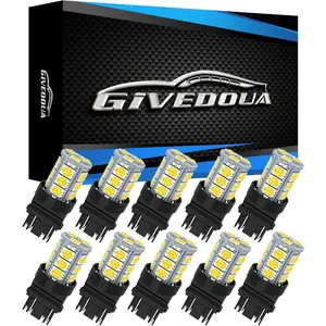 3157 LED Car Bulb Super Bright 12V 3056 3156 3156A 3057 4057 3157 4157 T25 LED Car Bulbs for Brake Lights, Backup Reverse Lights,Pack of 10pcs