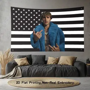 American Flag Pattern 2D Flat Customizable Design For Fashion And Home Decor Machine Washable Anti Fading Easy To Install Quick Delivery