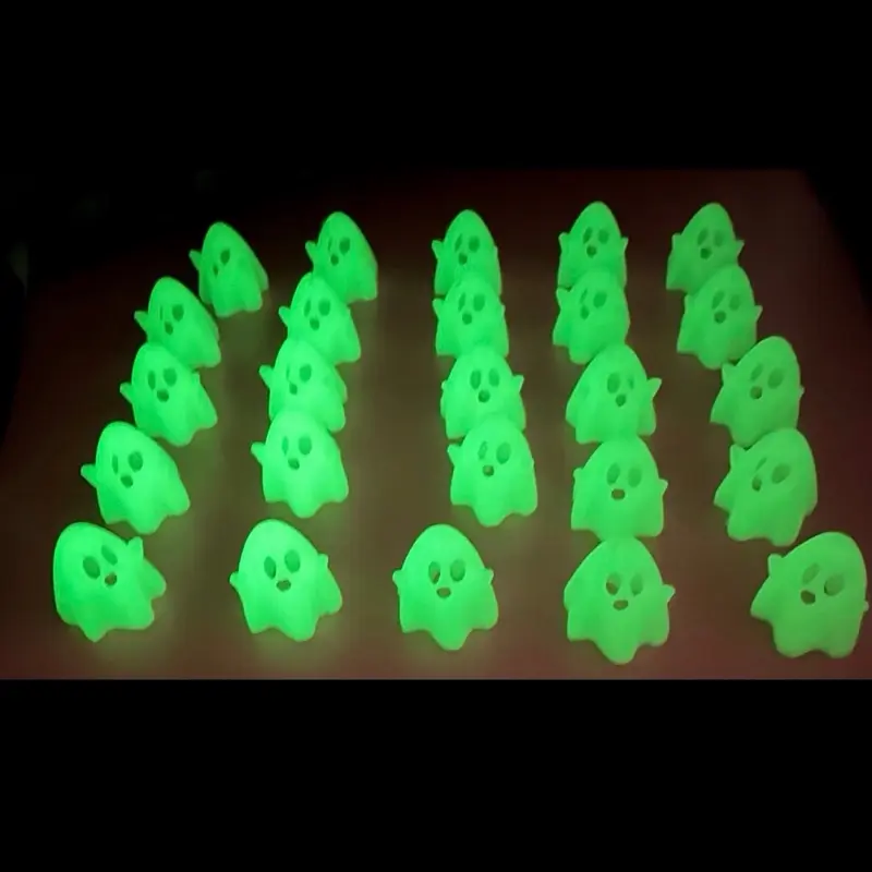 25 Pack Mini Glow in the Dark Ghosts Halloween Decoration