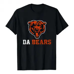 Graphic T-shirt Unisex BEARS Tee - DA BEARS Football Team Inspirational Shirt, 100% Cotton Crewneck, Casual Fitted Top for Game Day, Football Fan Gift, Menswear Womenswear Streetwear