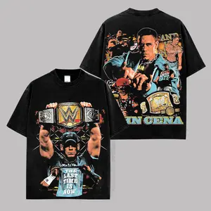 John Cena WWE Champion Graphic Tee, The Time Is Now Vintage Wrestling T-Shirt, John Cena Fans Shirt, Retro WWE Superstar Streetwear, Unisex Wrestling Fan Gift