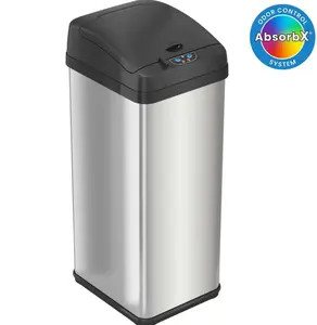 iTouchless 13 Gal Extra-Wide Stainless Steel Sensor Kitchen Trash Can