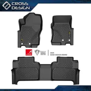 CROSSDESIGN All Weather TPE Floor Mats Liner Set Fit For 2022 2023 Nissan Frontier Crew Cab  Upgraded Version