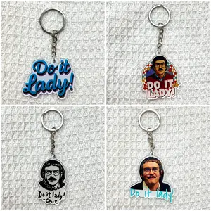 Chit Do It Lady Key Chain, Retro Chit Lady Key Chains, Funny Humor Motivational Keychains, Humorous Saying Gift
