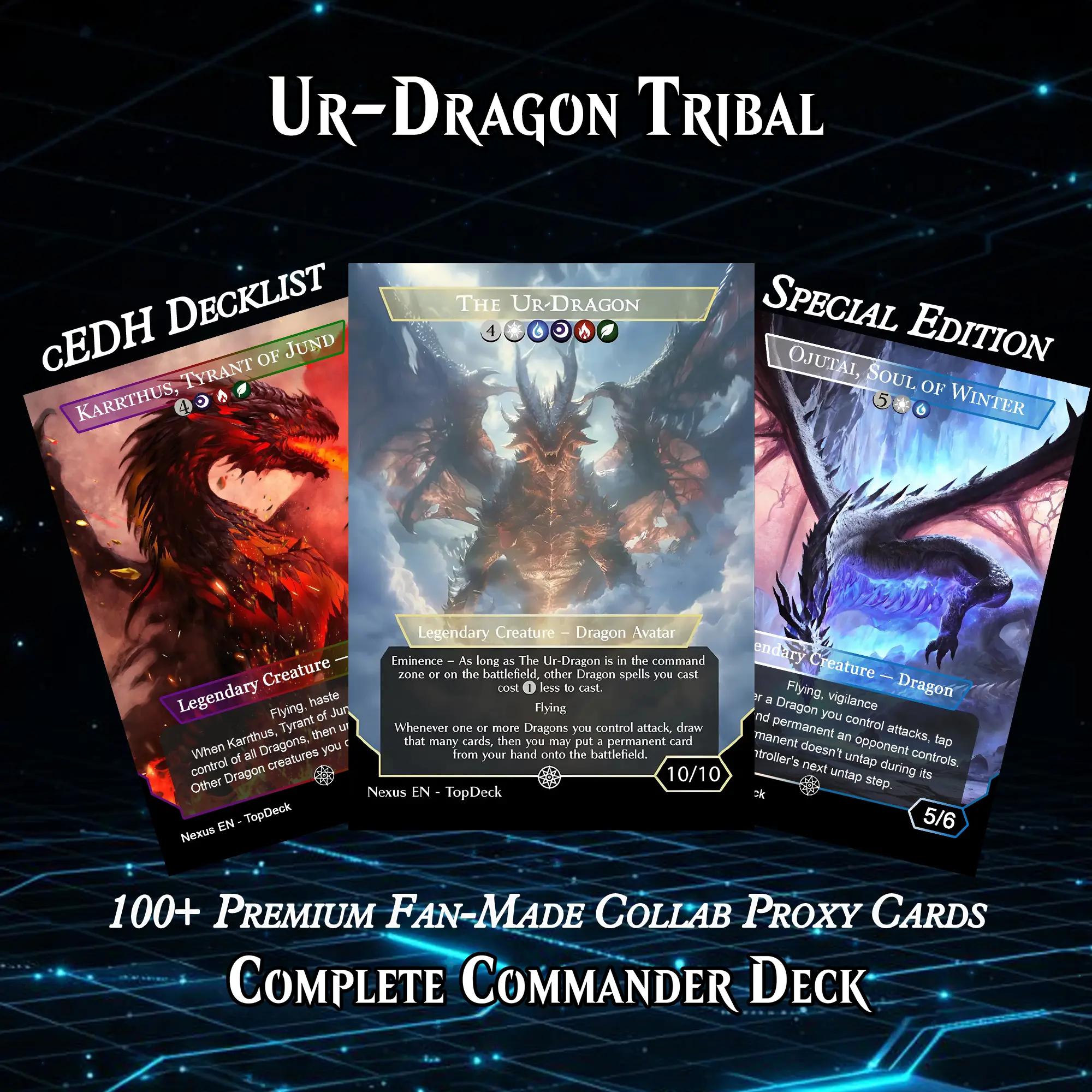 dragon tribal cards mtg The Ur-Dragon ULTIMATE Five-Color Magic Commander De CommanderComplete An individual card from the Magic UR-DRAGON TRIBAL 2 MTG