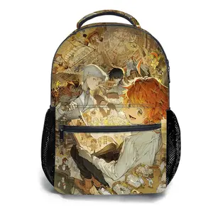 The-Promised-Neverland-Backpacks for Girls, Cute School Backpack for Girls Boys, Aesthetic Bookbag for Teens, Lightweight Classic Backpack for Travel, Work, Picnic A-70