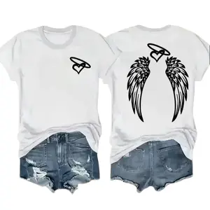 Minimalist Angel Double-Sided Print Shirt