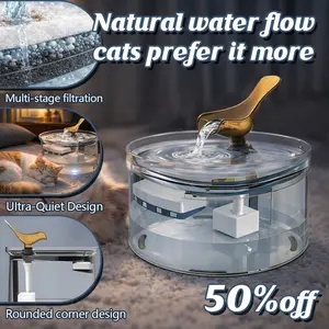 [Automatic Cat Water Fountain] Cat Water Fountain, Flowing Water for Pets to Drink, Quiet Cat Water Dispenser, Automatic Circulating Pet Drinking Fountain for Cats and Dogs,  Natural Flow Quiet Dispenser Ultra-Quiet Design Four-Stage Filtration