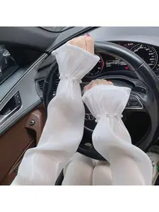 Europe & America Hot Selling Driving Sunscreen Pearl Sleeves, Ice Silk Thin Style, Summer Breathable Sun Shade UV Protection Arm Sleeves