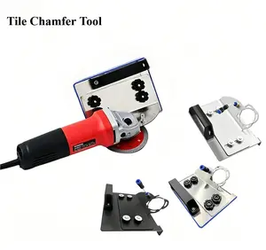 Stainless Steel Angle Grinder Bevel Cutting Jig (Model 100), Portable Tile Bevel Cutter for 45 Degree Chamfer & Straight Cuts base plate