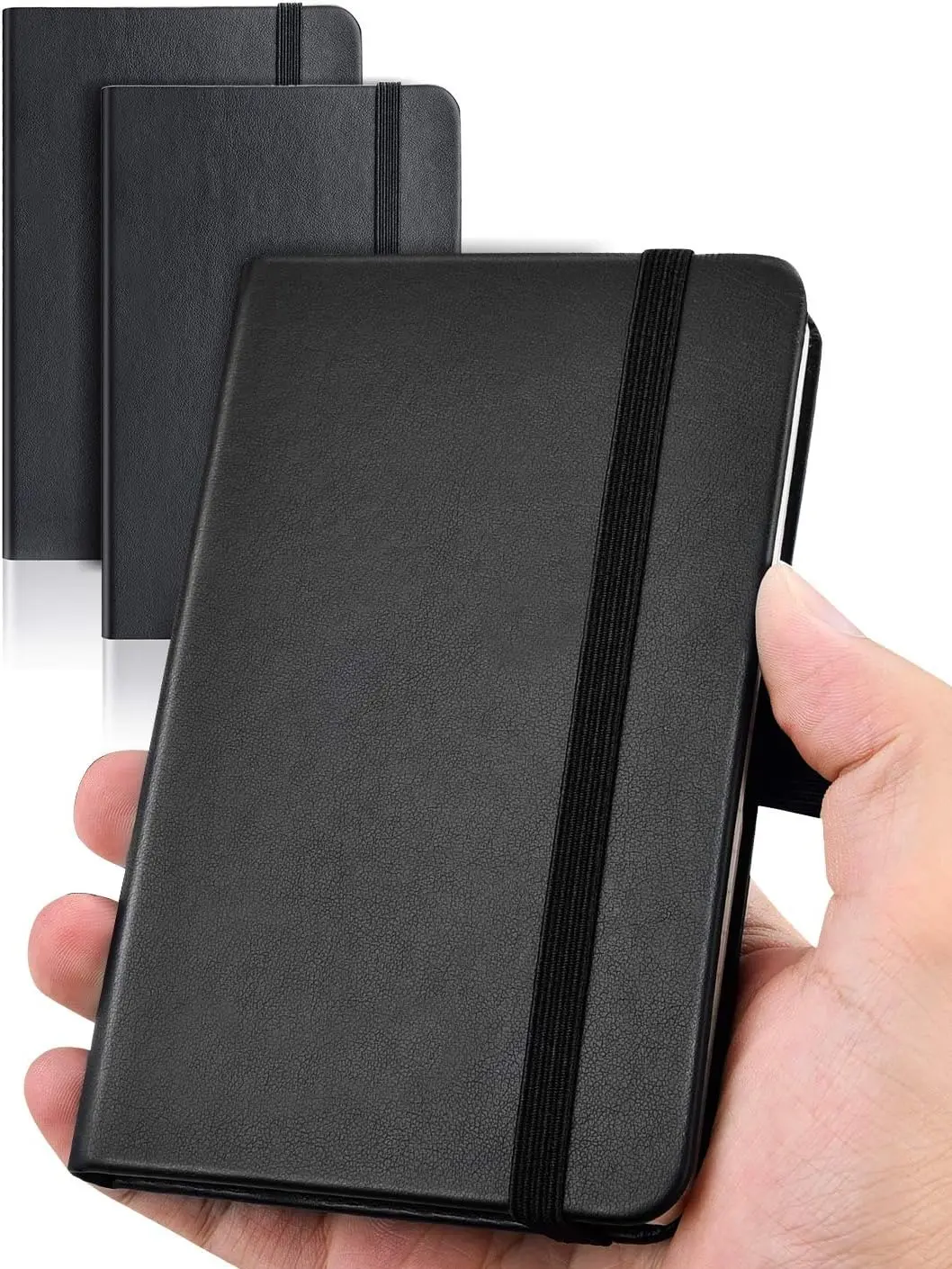 Pocket Notebook, Small Notebook, 2-Pack Total 320 Pages,3.7" x 5.7" Pocket Notebook (2 Pack, Black1)