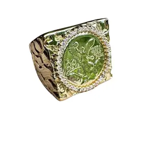 Centenario Nugget Ring Adjustable Gold Plated Ring