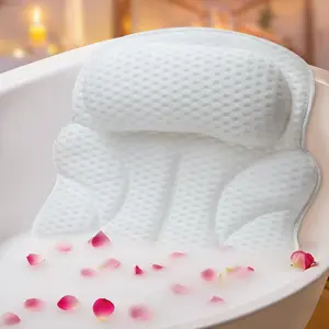 Bath Pillows for Tub  Bathtub Pillow with ,  &  Support, Non-Slip Tub Pillow for Bathtub & Jacuzzi, Breathable Bath Tub Pillow with Wash Bag, Bath Accessories  for Women & Men