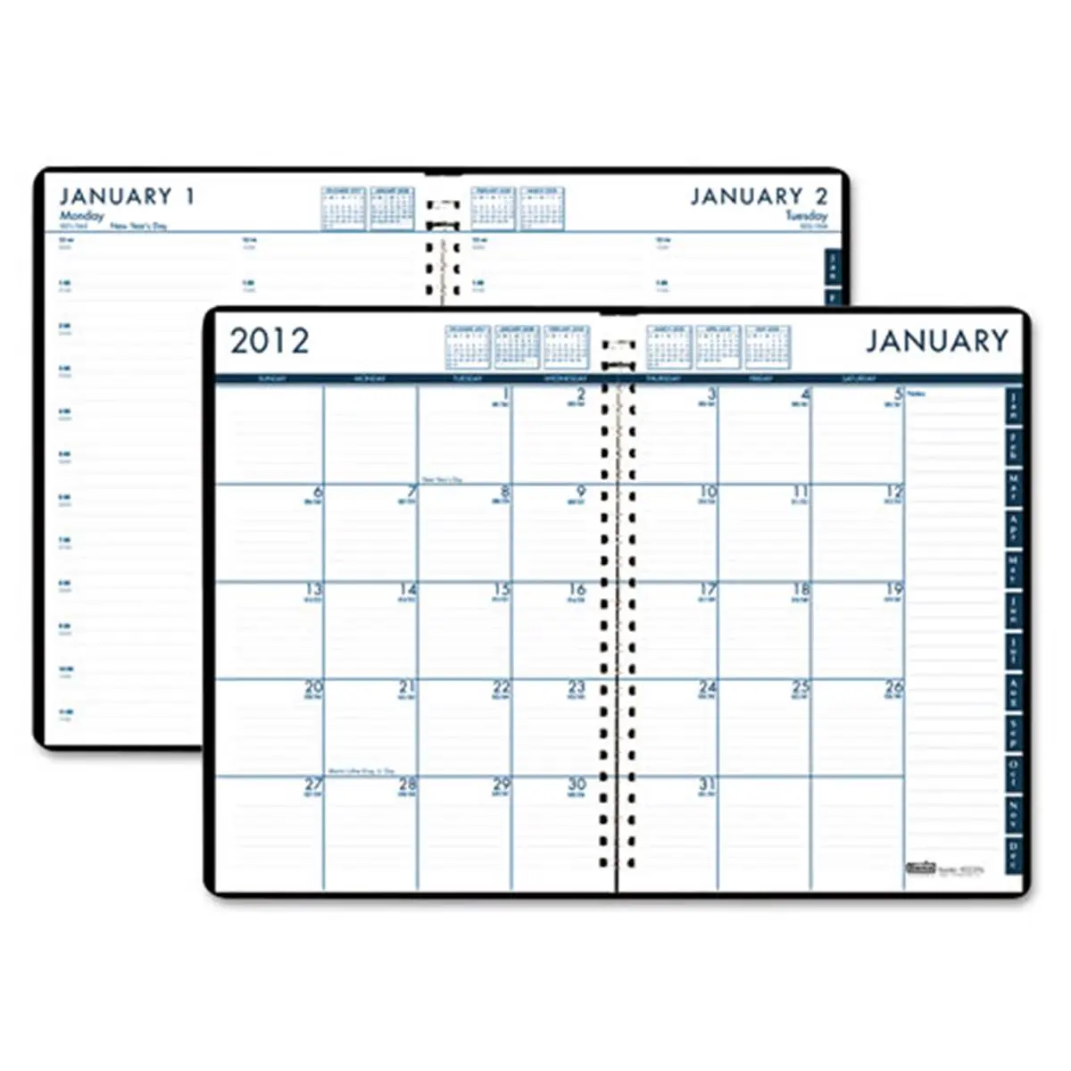 House of Doolittle 24-7 Daily-Monthly Weekly Planner - Wirebound Cover, Recycled Paper, Julian Dates, Office Stationery Supplies for Office Organization