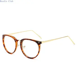 Unisex Anti Blue Light Cat Eye Glasses, Women's Oversized TR90 + Metal Full Rim Oval Frame, Lightweight Non Prescription Eyewear for Office Gaming, Comfortable Nose-Friendly Screen Protection Sports Eyewear