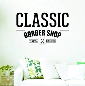 Barber Shop Classic Logo Version DD212 Design Wall Vinyl Decal Sticker Art Graphic Sticker Barbershop Beard Mustache