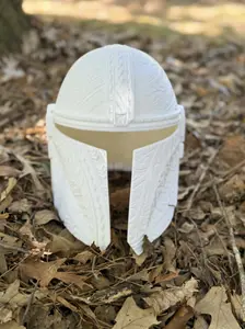 White Mandalorian Helmet
