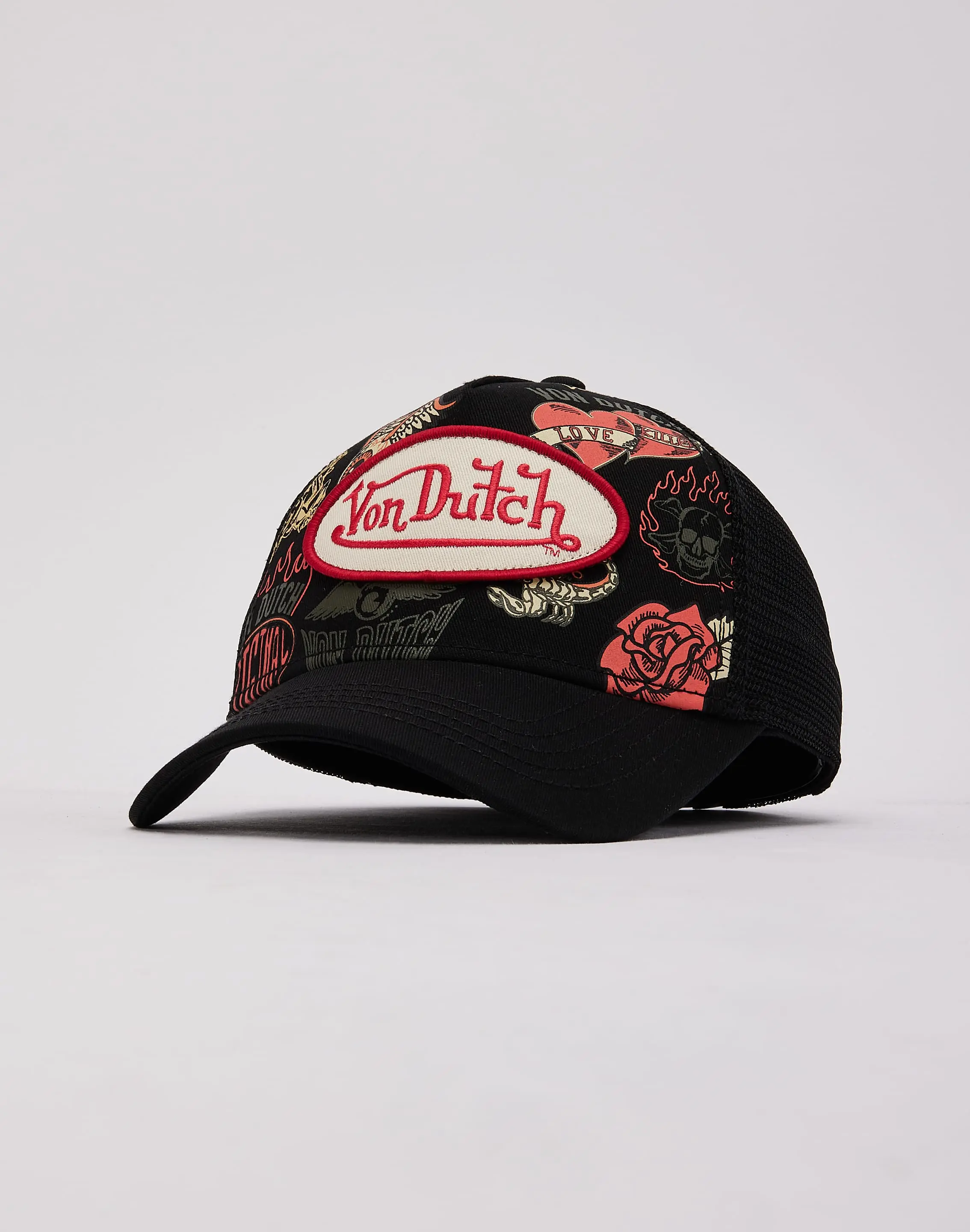 Mens Von Dutch Tattoo Trucker Hat