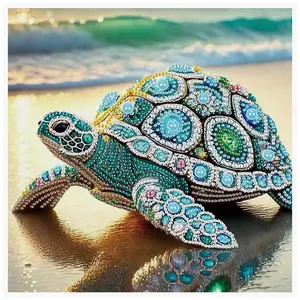 5D Diamond Arts Colorful Painting, Turtle Pattern DIY Diamond Arts Colorful Painting Kit for Beginners, Wall Art Craft Decor for Home, Diamond Painting Kits