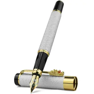 Classic Fountain Pen, 1 Count Business Office Signature Pen, Writing Tool Gift for Men and Women, Unique Dragon Design