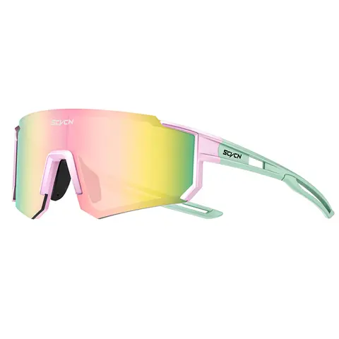 1 Pc SCVCN Sports Sunglasses, Biking Sunglasses, Outdoor Cycling Glasses, UV-Protection Cycling and Running Glasses for Men and Women, MTB and Road Bike Eyewear, Polycarbonate Sports Eyewear, Road Cycling Gear