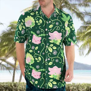 Grass type Hawaiian Shirt,Tropical Summer Shirt, Beach Vacation Outfit – Tropical Anime Summer Shirt, Anime Hawaiian Shirt for Fans #alohashirt #hawaiianshirt #tropicalvibes #summeroutfit #beachwear #viraloutfit