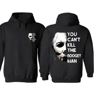 Men's Michael Myers Halloween Horror Movie hoodie - Jason Voorhees-Inspired "You Can't K*ll The Bogey for Man" Hoodie - Michael Myers Mask Design - Horror Fan Apparel - KitchenEra