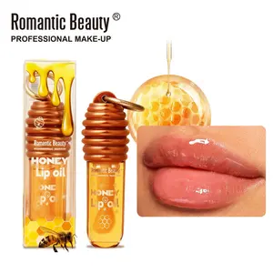 Honey lip oil transparent moisturizing lip balm hydrating lip gloss mirror lip gloss with hook mini lip care balm